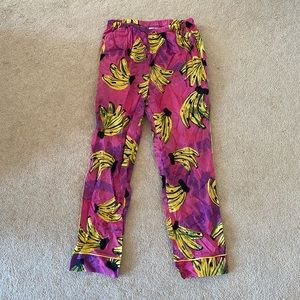 🍌Farm Rio Pink Purple Maximalist Banana Festival Pants🍌
